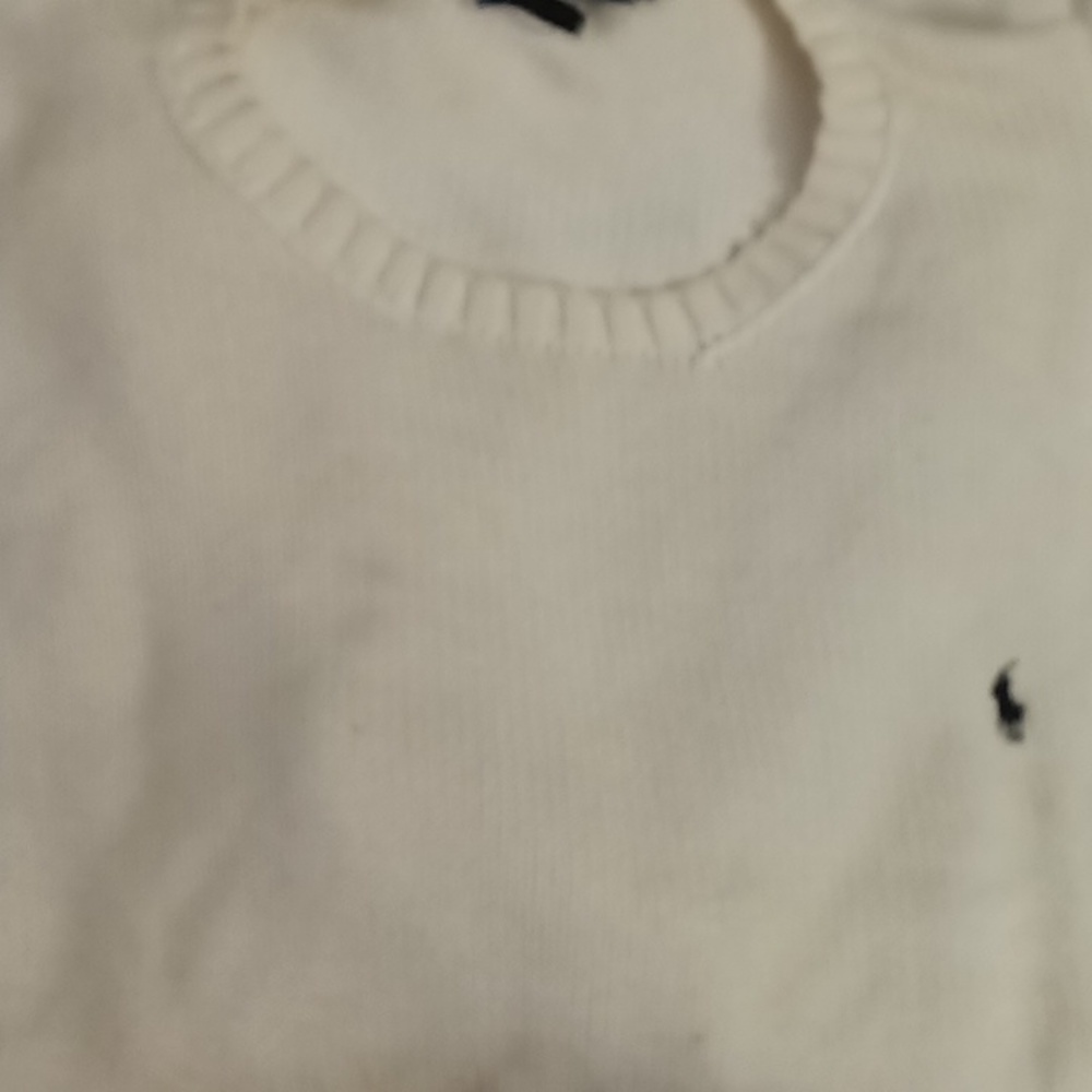 Polo Ralph Lauren's white sweater Mens 2XL. Big & Talk man